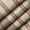 Brown Orange Stain Resistant Performance Pet Friendly Plaid Woven Pattern Upholstery Fabric by The Yard - SKU: Harley Barnwood
